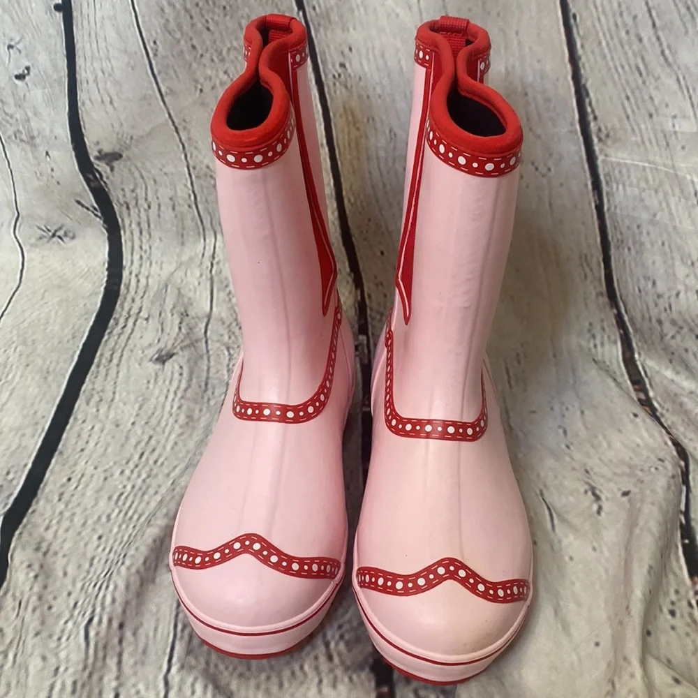 The Original Muck Boot Company Pink Red Rain Boots Girl’s Size 3 Size 4